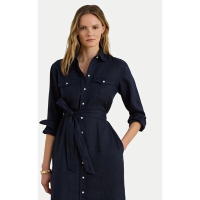 LAUREN RALPH LAUREN Košeľové šaty 200P13684002 Tmavomodrá Regular Fit Ženy LAUREN RALPH LAUREN Košeľové šaty 200P13684002 Tmavomodrá Regular Fit Ženy