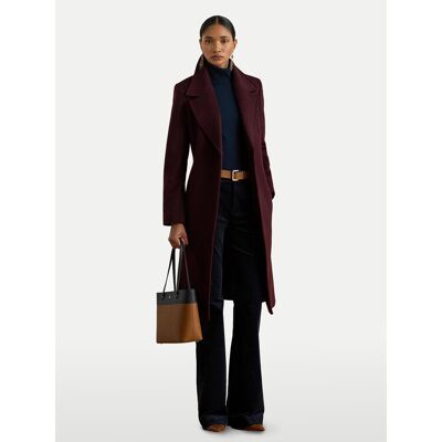LAUREN RALPH LAUREN Vlnený kabát 297962169005 Bordová Regular Fit Ženy LAUREN RALPH LAUREN Vlnený kabát 297962169005 Bordová Regular Fit Ženy