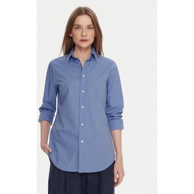 Polo Ralph Lauren Košeľa 211941509001 Modrá Slim Fit Ženy Polo Ralph Lauren Košeľa 211941509001 Modrá Slim Fit Ženy