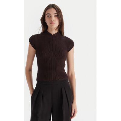 TWINSET Blúzka 252TT3550 Hnedá Regular Fit Ženy TWINSET Blúzka 252TT3550 Hnedá Regular Fit Ženy