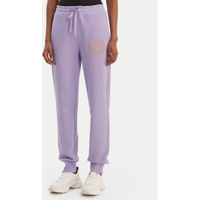 Versace Jeans Couture Teplákové nohavice 80HAAT02 CF01T Fialová Regular Fit Ženy Versace Jeans Couture Teplákové nohavice 80HAAT02 CF01T Fialová Regular Fit Ženy