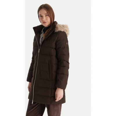 Tommy Hilfiger Vatovaná bunda WW0WW47540 Hnedá Slim Fit Ženy Tommy Hilfiger Vatovaná bunda WW0WW47540 Hnedá Slim Fit Ženy