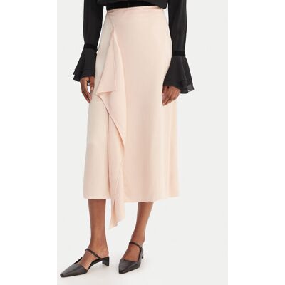 BOSS Midi sukňa Vemuth 50552076 Ružová Regular Fit Ženy BOSS Midi sukňa Vemuth 50552076 Ružová Regular Fit Ženy