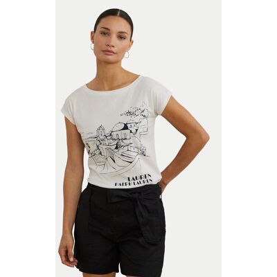 LAUREN RALPH LAUREN Tričko 200971072002 Biela Relaxed Fit Ženy LAUREN RALPH LAUREN Tričko 200971072002 Biela Relaxed Fit Ženy