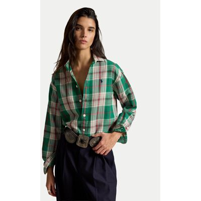 Polo Ralph Lauren Košeľa 211971515503 Zelená Relaxed Fit Ženy Polo Ralph Lauren Košeľa 211971515503 Zelená Relaxed Fit Ženy