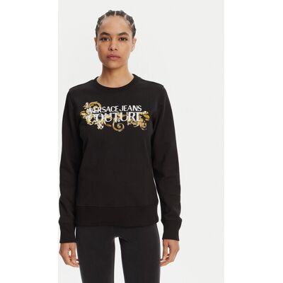 Versace Jeans Couture Mikina 78HAIC06 Čierna Regular Fit Ženy Versace Jeans Couture Mikina 78HAIC06 Čierna Regular Fit Ženy