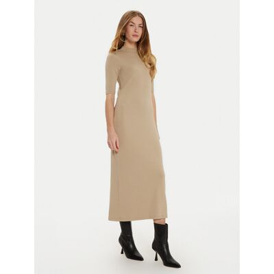 Tommy Hilfiger Každodenné šaty WW0WW44430 Béžová Slim Fit Ženy Tommy Hilfiger Každodenné šaty WW0WW44430 Béžová Slim Fit Ženy
