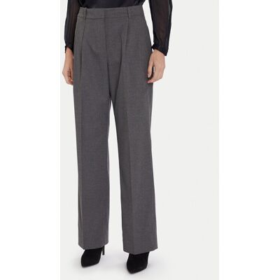 Tommy Hilfiger Bavlnené nohavice WW0WW48358 Sivá Relaxed Fit Ženy Tommy Hilfiger Bavlnené nohavice WW0WW48358 Sivá Relaxed Fit Ženy