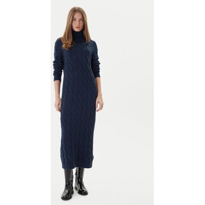 Tommy Hilfiger Úpletové šaty WW0WW46429 Tmavomodrá Slim Fit Ženy Tommy Hilfiger Úpletové šaty WW0WW46429 Tmavomodrá Slim Fit Ženy