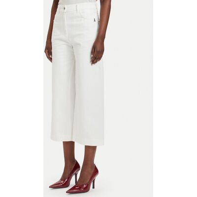 Patrizia Pepe Džínsy 2P1756/D107-W146 Biela Relaxed Fit Ženy Patrizia Pepe Džínsy 2P1756/D107-W146 Biela Relaxed Fit Ženy