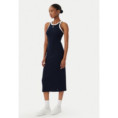 Tommy Hilfiger Každodenné šaty WW0WW48740 Tmavomodrá Slim Fit Ženy Tommy Hilfiger Každodenné šaty WW0WW48740 Tmavomodrá Slim Fit Ženy
