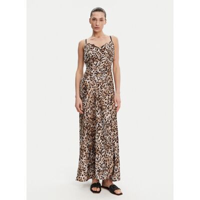 Guess Večerné šaty W5GT10 WF1T2 Hnedá Slim Fit Ženy Guess Večerné šaty W5GT10 WF1T2 Hnedá Slim Fit Ženy