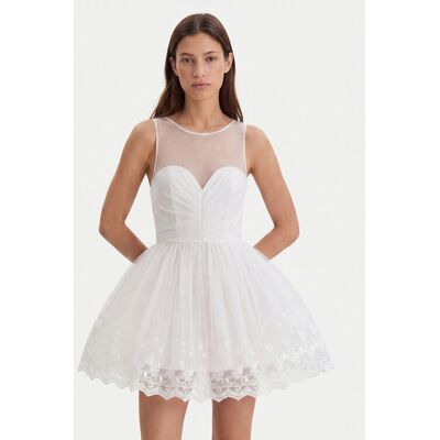Bardot Koktejlové šaty Hilda Hoop 60223DB Biela Regular Fit Ženy Bardot Koktejlové šaty Hilda Hoop 60223DB Biela Regular Fit Ženy