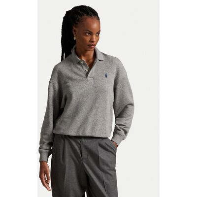 Polo Ralph Lauren Mikina 211947966501 Sivá Relaxed Fit Ženy Polo Ralph Lauren Mikina 211947966501 Sivá Relaxed Fit Ženy