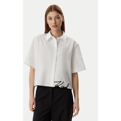 KARL LAGERFELD Košeľa B2W11017 Biela Loose Fit Ženy KARL LAGERFELD Košeľa B2W11017 Biela Loose Fit Ženy