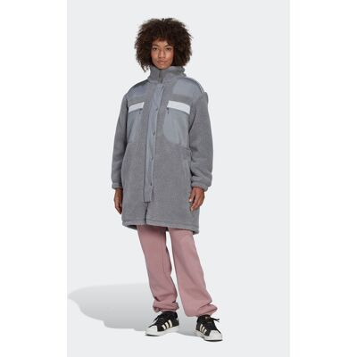 adidas Zimné bundy Sherpa HK5256 Sivá Relaxed Fit Ženy adidas Zimné bundy Sherpa HK5256 Sivá Relaxed Fit Ženy