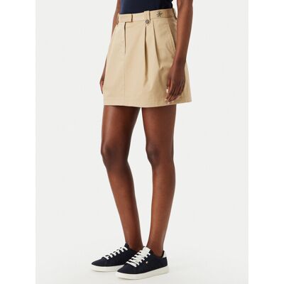 Tommy Hilfiger Mini sukňa WW0WW52106 Béžová Regular Fit Ženy Tommy Hilfiger Mini sukňa WW0WW52106 Béžová Regular Fit Ženy