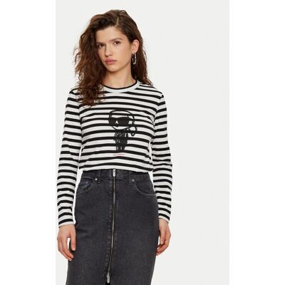 KARL LAGERFELD Blúzka A1W17137 Čierna Regular Fit Ženy KARL LAGERFELD Blúzka A1W17137 Čierna Regular Fit Ženy