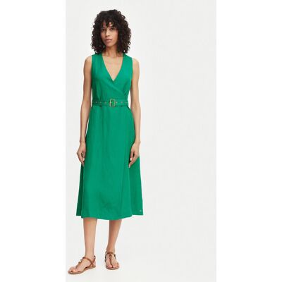 Tommy Hilfiger Letné šaty WW0WW48951 Zelená Regular Fit Ženy Tommy Hilfiger Letné šaty WW0WW48951 Zelená Regular Fit Ženy