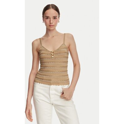 Guess Top W6YR32 Z1027 Zlatá Regular Fit Ženy Guess Top W6YR32 Z1027 Zlatá Regular Fit Ženy