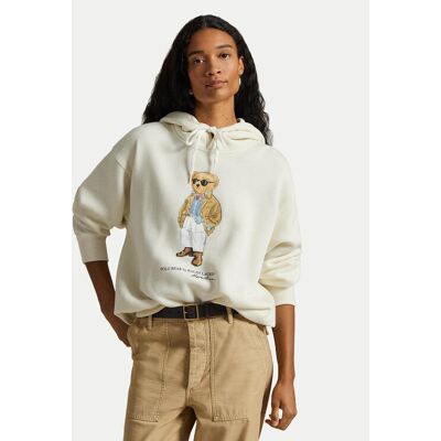 Polo Ralph Lauren Mikina 211A96598001 Écru Relaxed Fit Ženy Polo Ralph Lauren Mikina 211A96598001 Écru Relaxed Fit Ženy