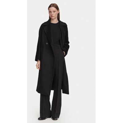 Weekend Max Mara Vlnený kabát Resina 2625016021 Čierna Regular Fit Ženy Weekend Max Mara Vlnený kabát Resina 2625016021 Čierna Regular Fit Ženy