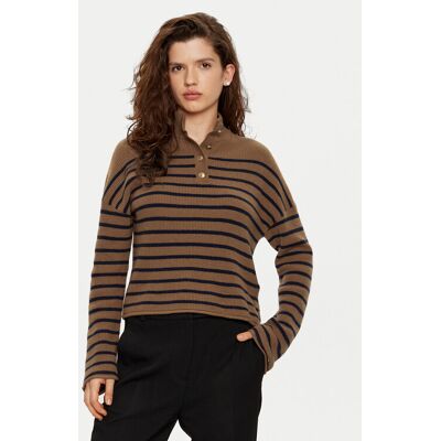 Tommy Hilfiger Sveter WW0WW44981 Hnedá Relaxed Fit Ženy Tommy Hilfiger Sveter WW0WW44981 Hnedá Relaxed Fit Ženy