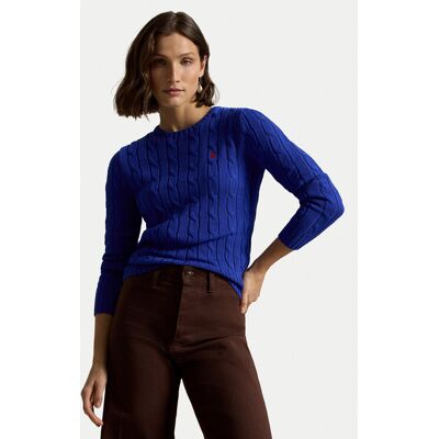 Polo Ralph Lauren Sveter 211971869012 Modrá Slim Fit Ženy Polo Ralph Lauren Sveter 211971869012 Modrá Slim Fit Ženy