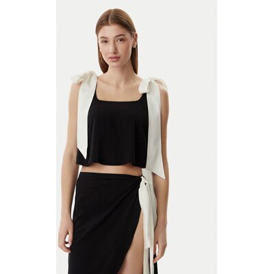 KARL LAGERFELD Top B2W46036 Čierna Regular Fit Ženy KARL LAGERFELD Top B2W46036 Čierna Regular Fit Ženy