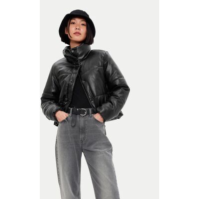 Gap Bunda z imitácie kože 486399 Čierna Regular Fit Ženy Gap Bunda z imitácie kože 486399 Čierna Regular Fit Ženy