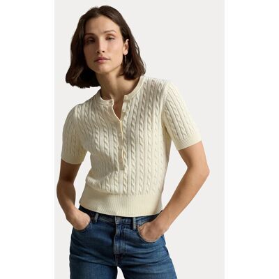 Polo Ralph Lauren Blúzka 211B17746001 Krémová Regular Fit Ženy Polo Ralph Lauren Blúzka 211B17746001 Krémová Regular Fit Ženy