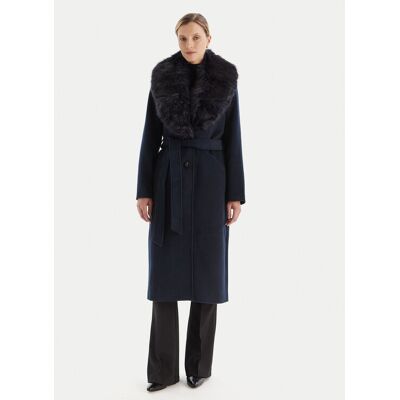 MICHAEL Michael Kors Vlnený kabát 77A7141M21 Tmavomodrá Regular Fit Ženy MICHAEL Michael Kors Vlnený kabát 77A7141M21 Tmavomodrá Regular Fit Ženy