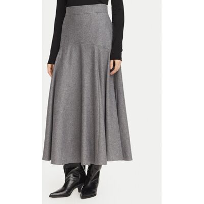 BOSS Trapézová sukňa Vopala 50568806 Sivá Regular Fit Ženy BOSS Trapézová sukňa Vopala 50568806 Sivá Regular Fit Ženy