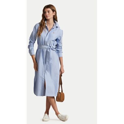 Polo Ralph Lauren Košeľové šaty 211928804002 Modrá Straight Fit Ženy Polo Ralph Lauren Košeľové šaty 211928804002 Modrá Straight Fit Ženy