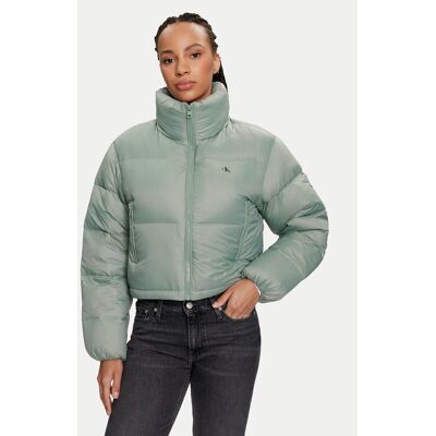 Calvin Klein Jeans Vatovaná bunda J20J223577 Zelená Relaxed Fit Ženy Calvin Klein Jeans Vatovaná bunda J20J223577 Zelená Relaxed Fit Ženy