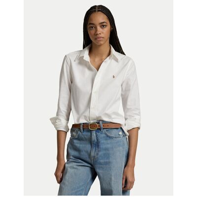 Polo Ralph Lauren Košeľa 211941520002 Biela Slim Fit Ženy Polo Ralph Lauren Košeľa 211941520002 Biela Slim Fit Ženy