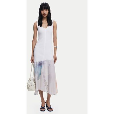 Desigual Každodenné šaty Dita 25WWVK38 Biela Slim Fit Ženy Desigual Každodenné šaty Dita 25WWVK38 Biela Slim Fit Ženy