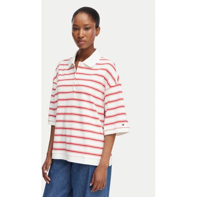 Tommy Hilfiger Polokošeľa WW0WW50026 Farebná Oversize Ženy Tommy Hilfiger Polokošeľa WW0WW50026 Farebná Oversize Ženy