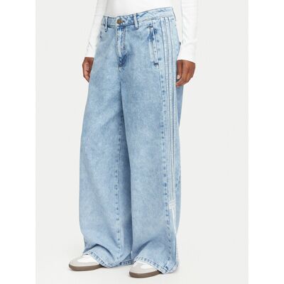 adidas Džínsy Adibreak Mid Rise Wide Leg Denim Pant KT2651 Svetlo modrá Wide Leg Ženy adidas Džínsy Adibreak Mid Rise Wide Leg Denim Pant KT2651 Svetlo modrá Wide Leg Ženy