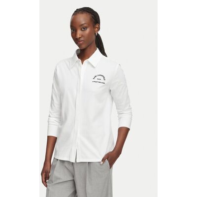 KARL LAGERFELD Košeľa B3W11025 Biela Regular Fit Ženy KARL LAGERFELD Košeľa B3W11025 Biela Regular Fit Ženy