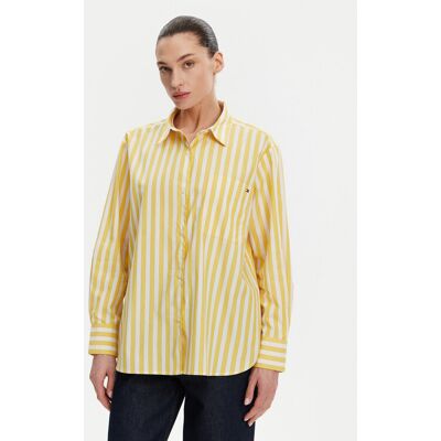 Tommy Hilfiger Košeľa WW0WW45612 Žltá Relaxed Fit Ženy Tommy Hilfiger Košeľa WW0WW45612 Žltá Relaxed Fit Ženy