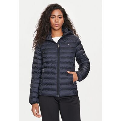 Tommy Hilfiger Prechodná bunda Global Stripe WW0WW42046 Tmavomodrá Regular Fit Ženy Tommy Hilfiger Prechodná bunda Global Stripe WW0WW42046 Tmavomodrá Regular Fit Ženy
