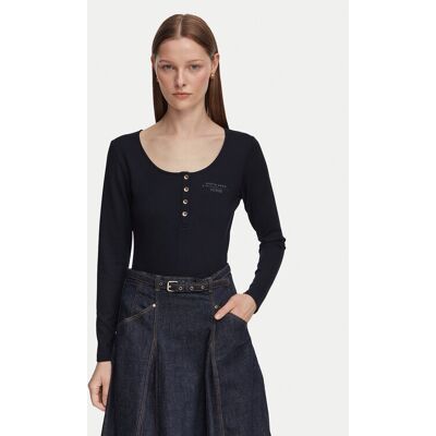 Guess Blúzka W6YP60 K5318 Tmavomodrá Slim Fit Ženy Guess Blúzka W6YP60 K5318 Tmavomodrá Slim Fit Ženy