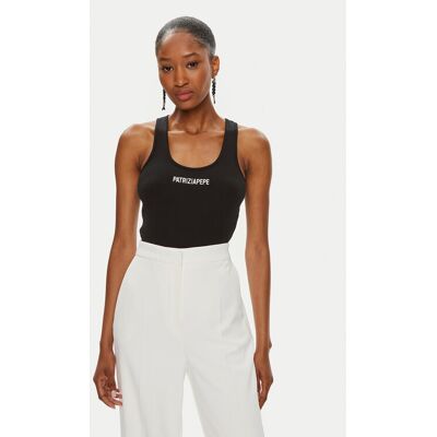 Patrizia Pepe Top 8M1617/J216-K103 Čierna Slim Fit Ženy Patrizia Pepe Top 8M1617/J216-K103 Čierna Slim Fit Ženy