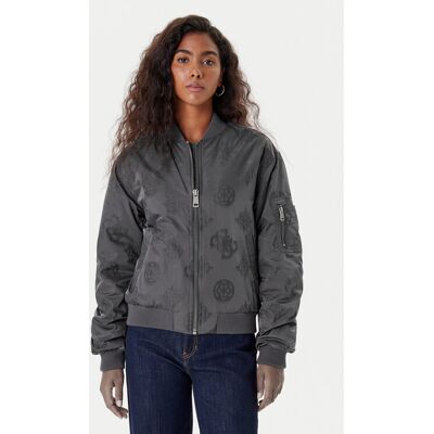 Guess Bundy bomber W5YL08 WHDK2 Sivá Regular Fit Ženy Guess Bundy bomber W5YL08 WHDK2 Sivá Regular Fit Ženy