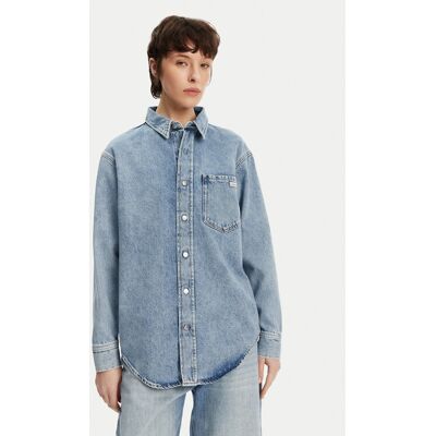 Calvin Klein Jeans džínsová košeľa J20J225516 Modrá Relaxed Fit Ženy Calvin Klein Jeans džínsová košeľa J20J225516 Modrá Relaxed Fit Ženy