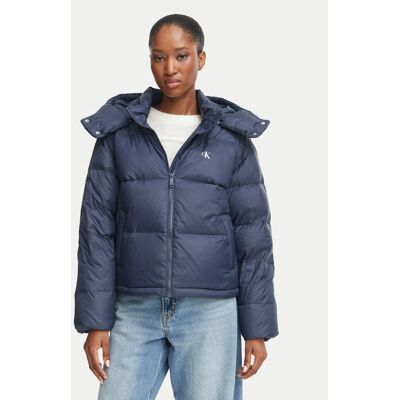 Calvin Klein Jeans Vatovaná bunda Essential LV047H500G Tmavomodrá Relaxed Fit Ženy Calvin Klein Jeans Vatovaná bunda Essential LV047H500G Tmavomodrá Relaxed Fit Ženy