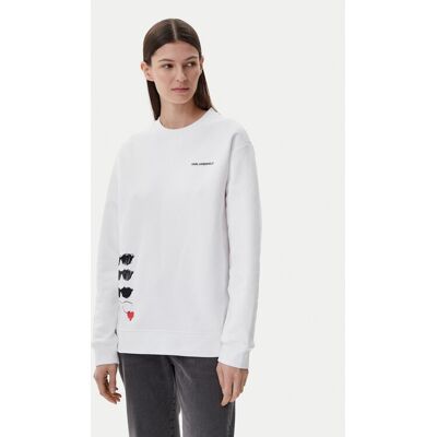 KARL LAGERFELD Mikina A1W20076 Biela Relaxed Fit Ženy KARL LAGERFELD Mikina A1W20076 Biela Relaxed Fit Ženy