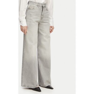 HUGO Džínsy 937 50557053 Svetlosivá Wide Leg Ženy HUGO Džínsy 937 50557053 Svetlosivá Wide Leg Ženy