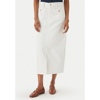 Tommy Hilfiger Džínsová sukňa WW0WW48607 Biela Regular Fit Ženy Tommy Hilfiger Džínsová sukňa WW0WW48607 Biela Regular Fit Ženy
